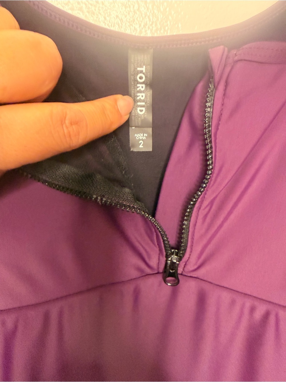 Torrid Purple Zip-Front Top